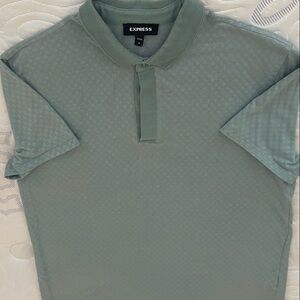 Express Men's Green Polo Shirt